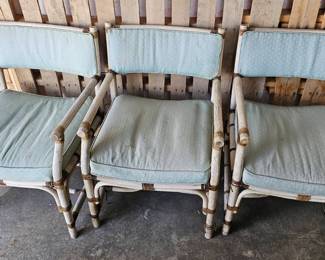Bamboo Leather Bound Chairs