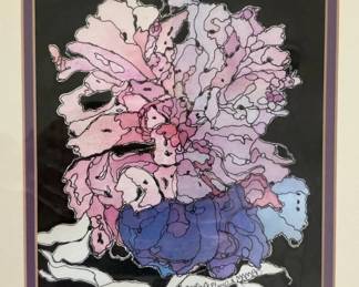 Original Watercolor Pen Ink By Gertie Asplund  Mambo