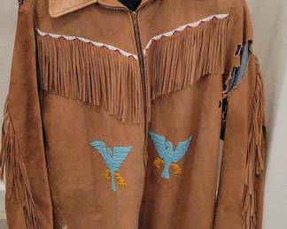 Native American Style Fringe Leather Jacket