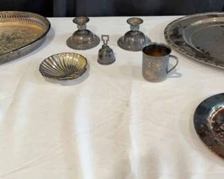 Variety of Silver Plated Serving Trays More