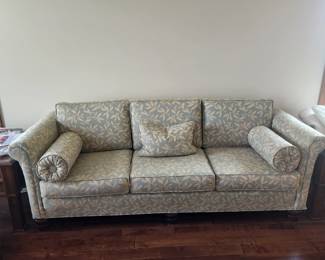 Henredon couche, vintage, blue and white