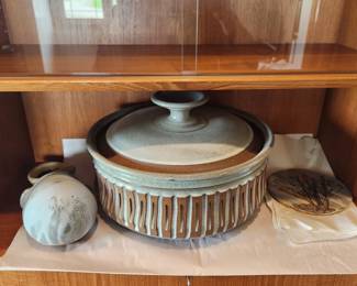 Beautiful large pottery, mcm, signed