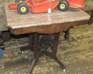 Victorian Marble Top Lamp Table