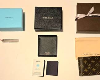 Tiffany & Co. Sterling Comb, Prada Wallet, Louis Vuitton Wallet