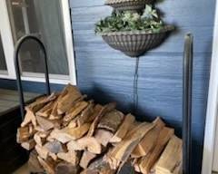 Large Wood Rack w/Wood, Wall Mounted Fountain