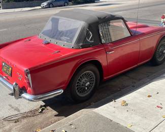1967 Triumph TR4A IRS Black Plate CA car