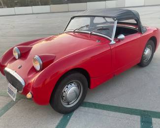 Front of Bug Eye Austin Healey 1960 1098 CC engine disk brakes in front