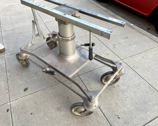 1930's 40's hospital operating room table hydraulic w locking wheels Industrial Age