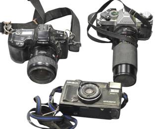 Old Minolta and Cannon Cameras