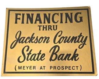 Jackson County State Bank advertising