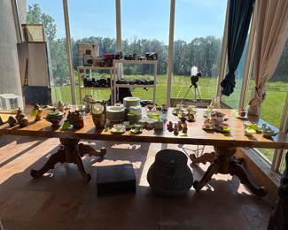 Double pedestal Dining Table