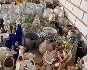 Glass and pottery items small and large