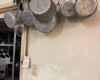 Commercial pots and pans.