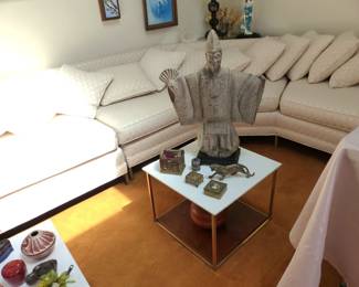 Pair of vintage tables & bric-a-brac