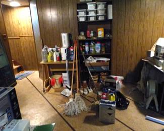 Misc basement, cleaning supplies