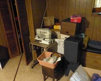 Misc basement, sewing machine