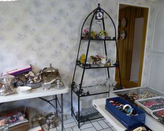 Wrought iron etagere