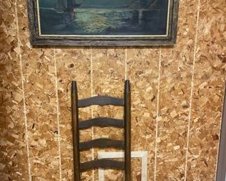 Set of 4 ladder back chairs