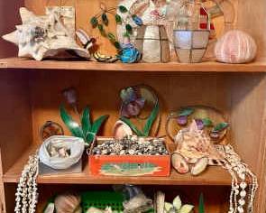 124 Stained Glass  Seashells Galore