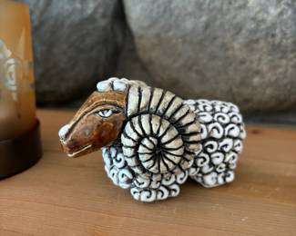 Artesania Rinconada Pottery Ram Figurine