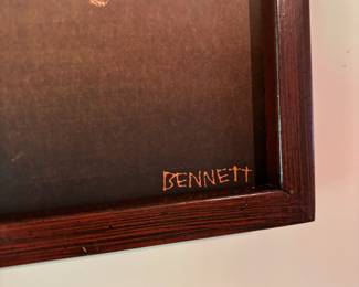 1970s Serigraph "The Hurrying Feet" by Elton Bennett