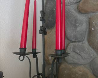 Black Wrought Iron Candelabra 4 Candle Stick Holder