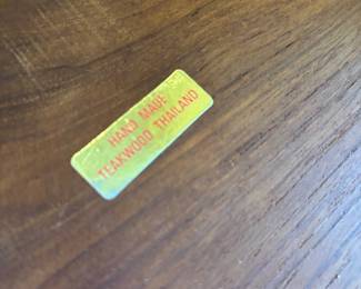 Teak Divided Appetizer Dish with Two Dipping Bowls - Made in Thailand