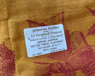 Le Jacquard Francais Asian Chinoiserie Chinese Market Place Mats & Napkins