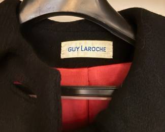 Guy Laroche Black Wool Coat