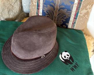 Brown Corduroy Fedora Hat