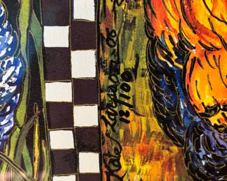 Framed & Matted Print "Chicken Quartet" by Kate Larsson