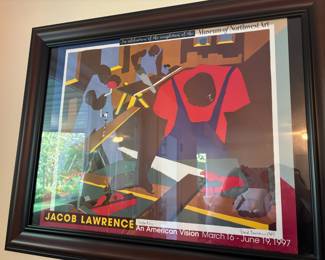 Framed Event Poster Featuring Artwork "Carpenters" by Jacob Lawrence