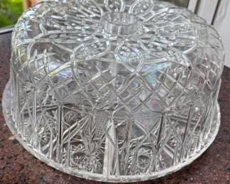 Mid Century Acrylic Lucite Cake Plate & Cover
