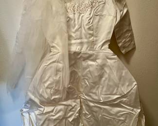 Circa 1960s Tea Length Wedding Gown