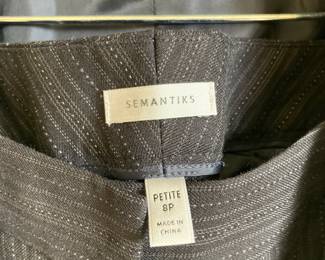 Semantiks Black Pinstripe Blazer and Dress Pants – Size 8P