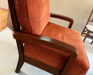 Lounge Arm Chair with Orange Cushions