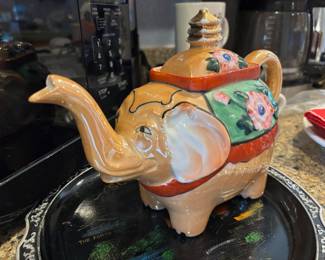Japanese Lusterware Elephant Teapot