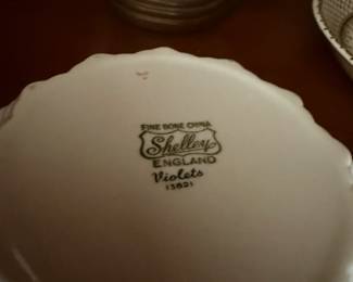 Shelley England "Violets" Trinket Dish