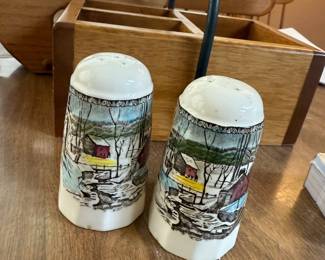 Johnson Bros The Friendly Village "Autumn Must" Salt & Pepper Shakers