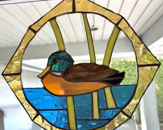 Stained Glass Duck Sun Catcher
