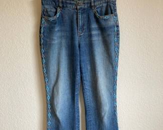 Ralph Lauren Southwest Beaded Blue Jeans – Size 8P