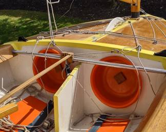 Yellow OK Dinghy 593 Sailing Dinghy
