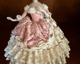 Victorian Lady Lace Porcelain Figurine