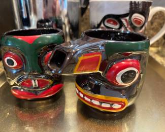 Pair of Victoria Ceramics Totem Mugs