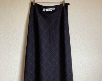 Pendleton Black/Red Diamond Pattern A-line Skirt