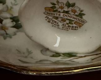 Royal Albert White Dogwood Tea Cup & Saucer