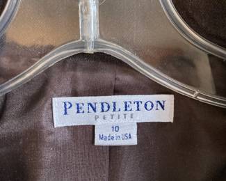Pendleton Brown Skirt Suit – Size 10