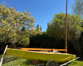 Yellow OK Dinghy 593 Sailing Dinghy