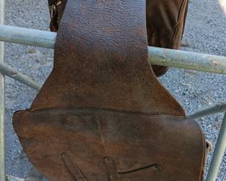 very old saddle bags