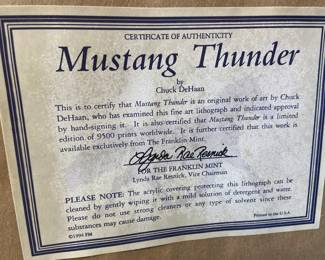Lot #56 "Mustang Thunder” by Chuck DeHaan